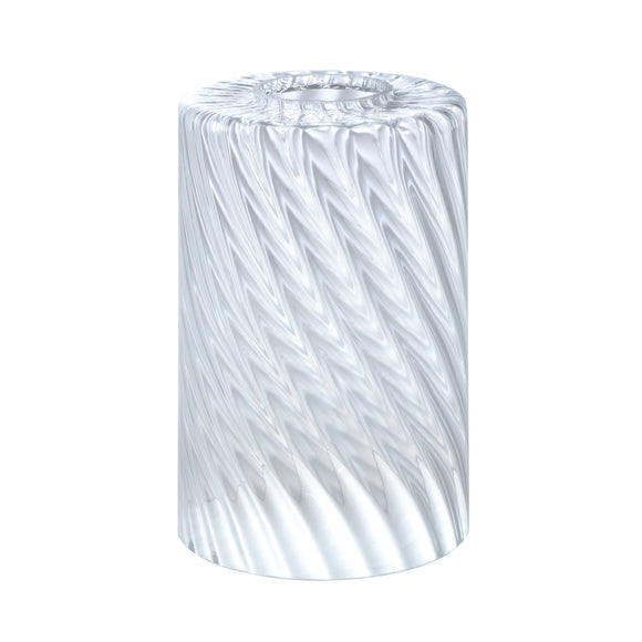 # 23654-60-X, Clear swirl Glass Shade For Lighting Fixture. Size:3-7/8