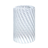 # 23654-60-X, Clear swirl Glass Shade For Lighting Fixture. Size:3-7/8"D x 6-1/2"H,Center Hole:43mm - Sold in 1 / 2 / 3 & 4 Pack.