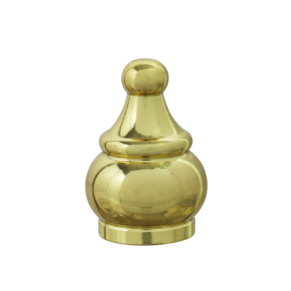# 24017-11, 1 Pack Steel Lamp Finial in Brass Plated Finish, 1 1/2