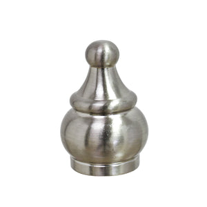 # 24017-21, 1 Pack Steel Lamp Finial in Brushed Nickel Finish, 1 1/2" Tall