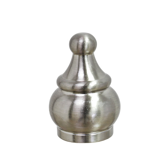 # 24017-21, 1 Pack Steel Lamp Finial in Brushed Nickel Finish, 1 1/2