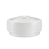# 25014-60-1, White and Clear Glass Drum Shade for Hallways, Closets, Kitchen and Bathroom, Size: 8-1/2" D. x 4" H.