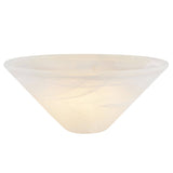 # 25302-64-1, Alabaster Glass Shade for Medium Base Socket Torchiere Lamp, Swag Lamp,Pendant, Island Fixture, 11-7/8" Diameter x 5-1/8" Height