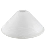 # 25302-64-1, Alabaster Glass Shade for Medium Base Socket Torchiere Lamp, Swag Lamp,Pendant, Island Fixture, 11-7/8" Diameter x 5-1/8" Height