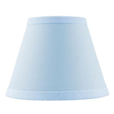 # 32040  Transitional Hardback Empire Shape Spider Construction Lamp Shade in Light Blue Fabric, 9" wide (5" x 9" x 7")
