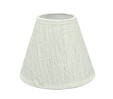 # 32114-X Small Hardback Empire Shape Chandelier Clip-On Lamp Shade Set of 2, 5, 6,and 9, Transitional Design in Off White, 6" bottom width (3" x 6" x 5")