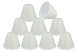 # 32116-X Small Hardback Empire Shape Chandelier Clip-On Lamp Shade Set, Transitional Design in Off White, 6" bottom width (3" x 6" x 5")