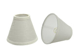 # 32119-X Small Hardback Empire Shape Chandelier Clip-On Lamp Shade Set of 2, 5, 6,and 9, Transitional Design in Off White, 6" bottom width (3" x 6" x 5")