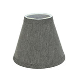 # 32122-X Small Hardback Empire Shape Chandelier Clip-On Lamp Shade Set of 2, 5, 6,and 9, Transitional Design in Grey, 6" bottom width (3" x 6" x 5")