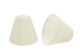 # 32123-X Small Hardback Empire Shape Chandelier Clip-On Lamp Shade Set of 2, 5, 6, and 9, Transitional Design in Ivory, 6" bottom width (3" x 6" x 5")