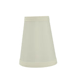 # 32661-X Small Hardback Empire Shape Chandelier Clip-On Lamp Shade Set of 2, 5, 6, and 9, Transitional Design in Off-White, 4" bottom width (2 1/2" x 4" x 5" )