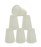 # 32661-X Small Hardback Empire Shape Chandelier Clip-On Lamp Shade Set of 2, 5, 6, and 9, Transitional Design in Off-White, 4" bottom width (2 1/2" x 4" x 5" )