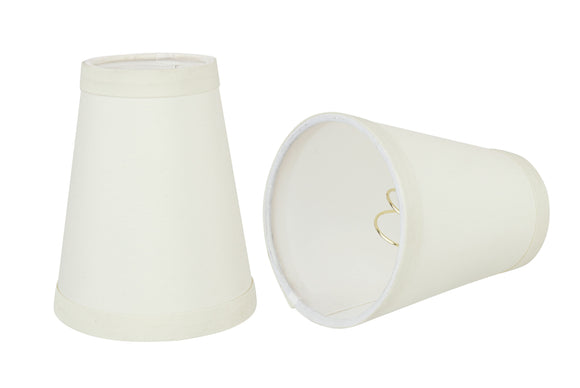 # 32666-X Small Hardback Empire Shape Chandelier Clip-On Lamp Shade Set of 2, 5, 6, and 9, Transitional Design in White, 4