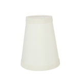 # 32666-X Small Hardback Empire Shape Chandelier Clip-On Lamp Shade Set of 2, 5, 6, and 9, Transitional Design in White, 4" bottom width (2 1/2" x 4" x 5" )
