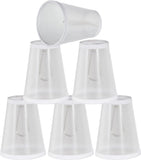 # 32668-X Small Hardback Empire Shape Chandelier Clip-On Lamp Shade Set of 2, 5, 6,and 9, Transitional Design in White Shade/Organza Fabric, 4" bottom width (2 1/2" x 4" x 5")