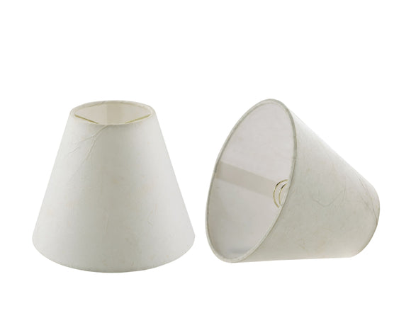 # 32672-X Small Hardback Empire Shape Chandelier Clip-On Lamp Shade Set of 2, 5, 6, and 9, Transitional Design in Off White, 6