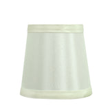 # 32712-X Small Hardback Empire Shape Chandelier Clip-On Lamp Shade Set of 2, 5, 6,and 9, Transitional Design in Off White, 4" bottom width (3" x 4" x 4" )