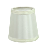 # 32712-X Small Hardback Empire Shape Chandelier Clip-On Lamp Shade Set of 2, 5, 6,and 9, Transitional Design in Off White, 4" bottom width (3" x 4" x 4" )
