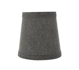 # 32716-X Small Hardback Empire Shape Chandelier Clip-On Lamp Shade Set of 2, 5, 6,and 9, Transitional Design in Grey, 4" bottom width (3" x 4" x 4")