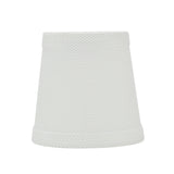 # 32718-X Small Hardback Empire Shape Chandelier Clip-On Lamp Shade Set of 2, 5, 6,and 9, Transitional Design in White, 4" bottom width (3" x 4" x 4")