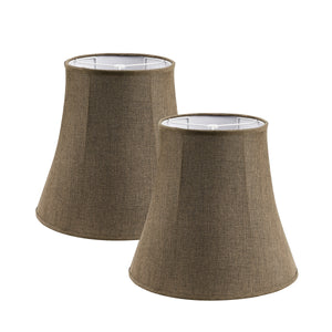 # 38008-2,Handsewn Bell Traditional Collapsible Spider Shade/Iron Linen Fabric,10"Top x 16"Bottom x 15"Slant,Set of 2