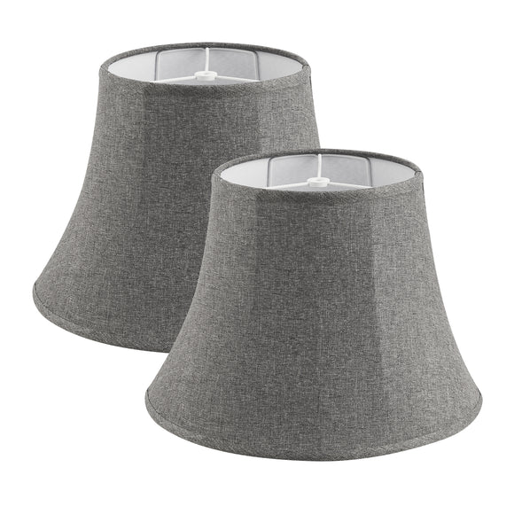 # 38009-2,Handsewn Bell Traditional Collapsible Spider Shade/Dark Grey Linen Fabric,9