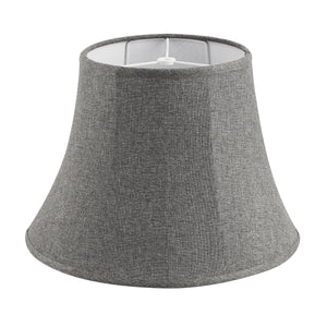 # 38009,Handsewn Bell Traditional Collapsible Spider Shade/Dark Grey Linen Fabric,9"Top x 15"Bottom x 11"Slant