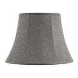 # 38009-2,Handsewn Bell Traditional Collapsible Spider Shade/Dark Grey Linen Fabric,9"Top x 15"Bottom x 11"Slant,Set of 2