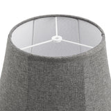 # 38009-2,Handsewn Bell Traditional Collapsible Spider Shade/Dark Grey Linen Fabric,9"Top x 15"Bottom x 11"Slant,Set of 2