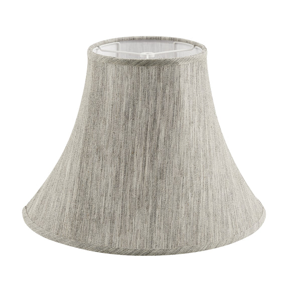 # 38010,Handsewn Bell Traditional Collapsible Spider Shade in Light Grey Linen Fabric, 8