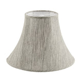 # 38010,Handsewn Bell Traditional Collapsible Spider Shade in Light Grey Linen Fabric, 8" Top x 17" Bottom x 13" Slant