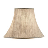 # 38010-2,Handsewn Bell Traditional Collapsible Spider Shade in Light Grey Linen Fabric, 8" Top x 17" Bottom x 13" Slant,Set of 2