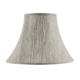 # 38010-2,Handsewn Bell Traditional Collapsible Spider Shade in Light Grey Linen Fabric, 8" Top x 17" Bottom x 13" Slant,Set of 2