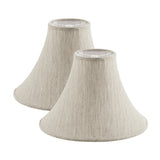 # 38011-2,Handsewn Bell Traditional Collapsible Spider Shade/Brown Sand Linen Fabric,6"Top x 16"Bottom x 12"Slant,Set of 2