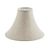 # 38011,Handsewn Bell Traditional Collapsible Spider Shade/Brown Sand Linen Fabric,6"Top x 16"Bottom x 12"Slant