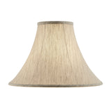 # 38011,Handsewn Bell Traditional Collapsible Spider Shade/Brown Sand Linen Fabric,6"Top x 16"Bottom x 12"Slant