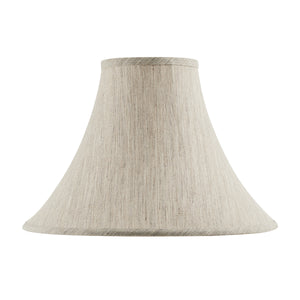 # 38011,Handsewn Bell Traditional Collapsible Spider Shade/Brown Sand Linen Fabric,6"Top x 16"Bottom x 12"Slant