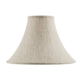 # 38011,Handsewn Bell Traditional Collapsible Spider Shade/Brown Sand Linen Fabric,6"Top x 16"Bottom x 12"Slant