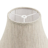 # 38011,Handsewn Bell Traditional Collapsible Spider Shade/Brown Sand Linen Fabric,6"Top x 16"Bottom x 12"Slant