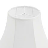 # 38012,Handsewn Bell Traditional Collapsible Spider Shade/Off-White Linen Fabric,7"Top x 13"Bottom x 9.5"Slant