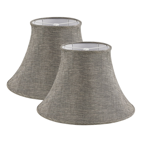 # 38013-2 Handsewn Bell Traditional Collapsible Spider Shade in Black Gold Linen Fabric, 9