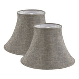 # 38013-2 Handsewn Bell Traditional Collapsible Spider Shade in Black Gold Linen Fabric, 9" Top x 18" Bottom x 13" Slant,Set of 2