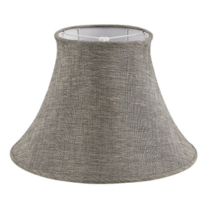 # 38013 Handsewn Bell Traditional Collapsible Spider Shade in Black Gold Linen Fabric, 9" Top x 18" Bottom x 13" Slant