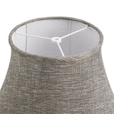 # 38013-2 Handsewn Bell Traditional Collapsible Spider Shade in Black Gold Linen Fabric, 9" Top x 18" Bottom x 13" Slant,Set of 2