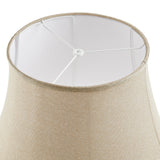 # 38014-2,Handsewn Bell Traditional Collapsible Spider Shade/Khaki Linen Fabric,13"Top x 19"Bottom x 12-1/2"Slant,Set of 2