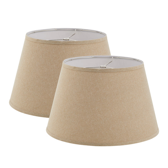 # 38016-2,Hardback Empire Transitional Collapsible Spider Lamp Shade/Dark Grey Linen Fabric,13