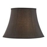 # 38017,Handsewn Bell Traditional Collapsible Spider Shade/Black Faux Silk Fabric,9"Top x 15"Bottom x 11"Slant