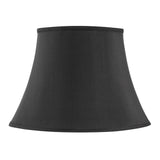 # 38017,Handsewn Bell Traditional Collapsible Spider Shade/Black Faux Silk Fabric,9"Top x 15"Bottom x 11"Slant