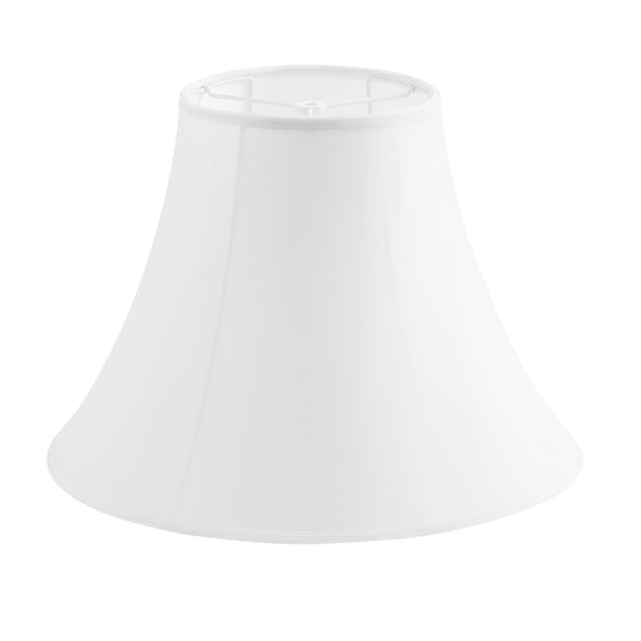 # 38018,Handsewn Bell Traditional Collapsible Spider Shade/White Faux Silk Fabric,8