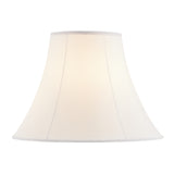 # 38018-2,Handsewn Bell Traditional Collapsible Spider Shade/White Faux Silk Fabric,8"Top x 17"Bottom x 13"Slant,Set of 2